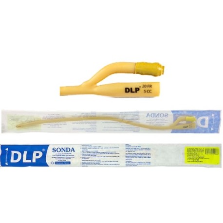 Sonda Foley de látex con globo 5 ml calibre 20 FR (2 vías). Pieza,Sonda Foley de látex con globo 5 ml calibre 12 FR (2 vías). P