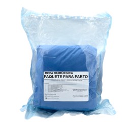 Ropa quirúrgica paquete para parto. Bulto o paquete.