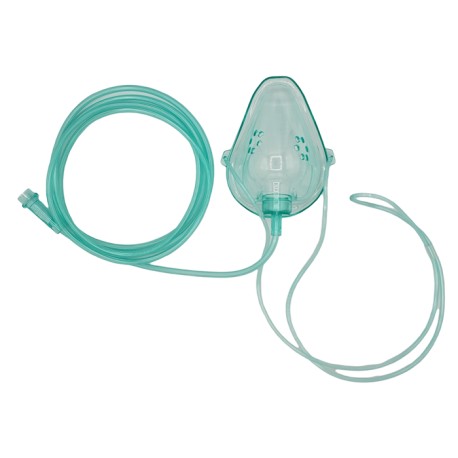Mascarilla para oxígeno con tubo de conexión para Adulto. Pieza.